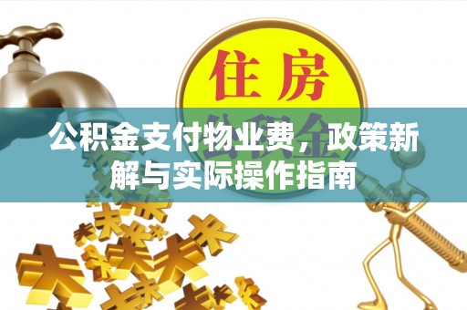 酉阳公积金支付物业费，政策新解与实际操作指南