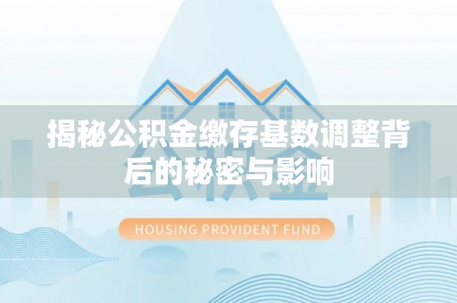 酉阳揭秘公积金缴存基数调整背后的秘密与影响