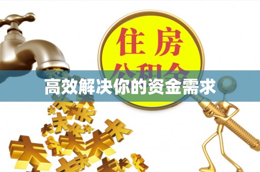 酉阳高效解决你的资金需求