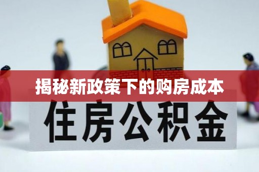 酉阳揭秘新政策下的购房成本