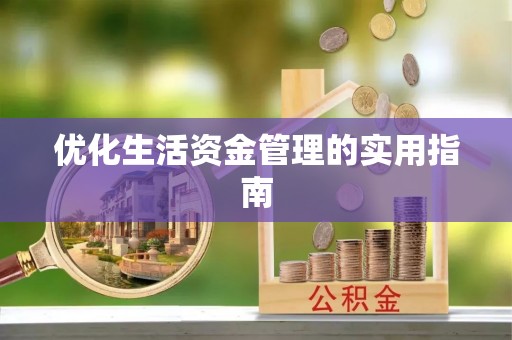 酉阳优化生活资金管理的实用指南