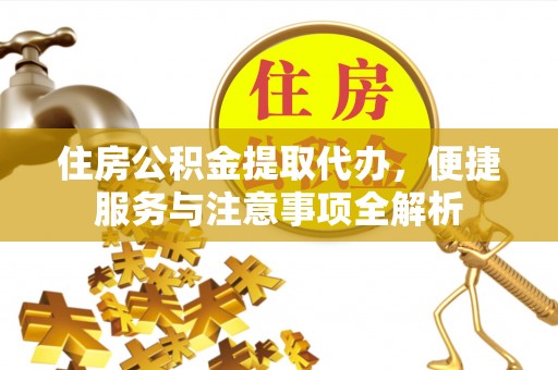 酉阳住房公积金提取代办，便捷服务与注意事项全解析