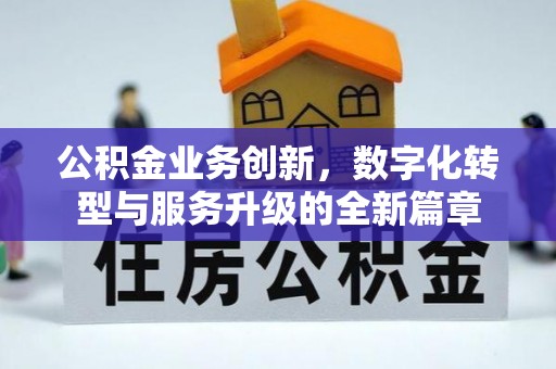 酉阳公积金业务创新，数字化转型与服务升级的全新篇章